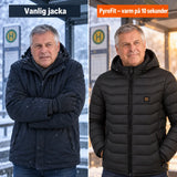 Jämförelse: vanlig vinterjacka och Rangor med värme