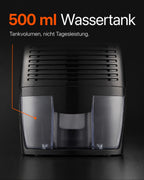 THANKSHARE mini-avfuktare – 500 ml vattentank