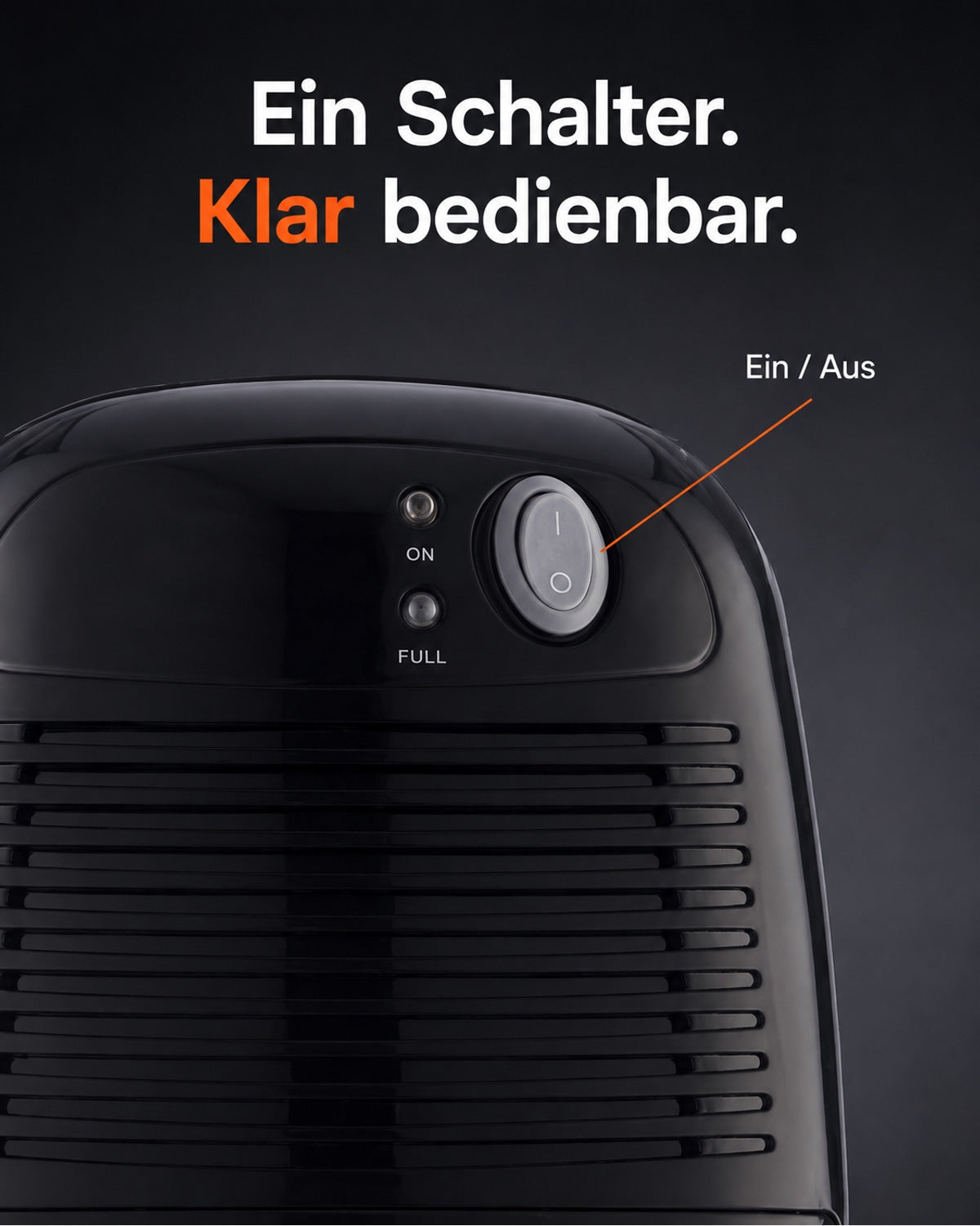 THANKSHARE mini-avfuktare – på/av-knapp
