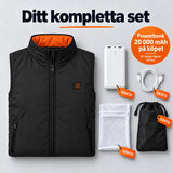Komplett set: Ventaro, powerbank 20 000 mAh, laddkabel, tvättpåse och väska