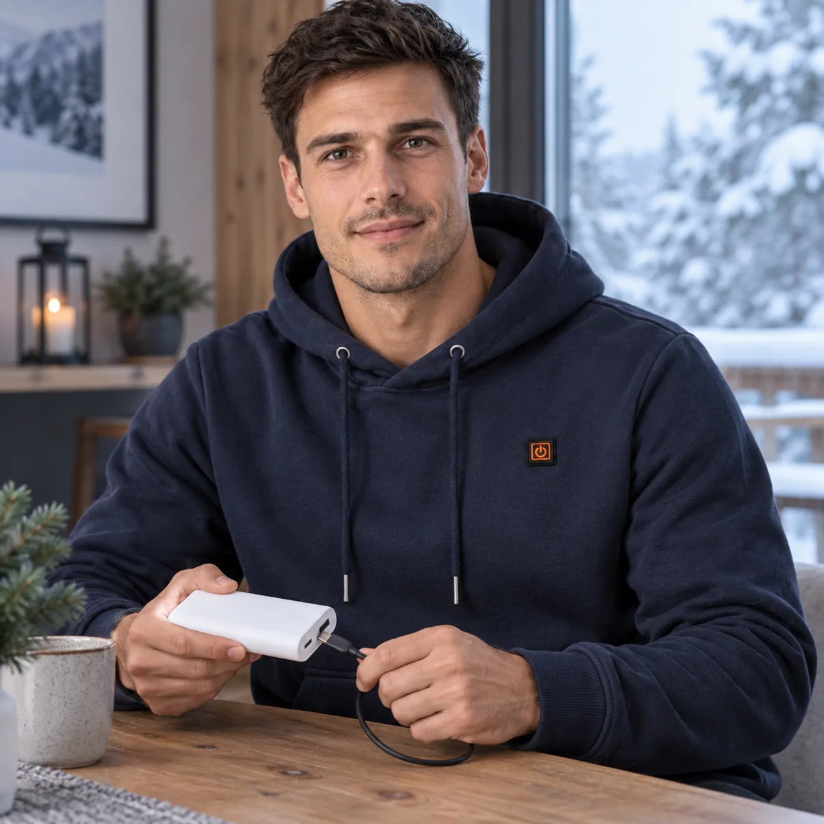 PyreFit Zippa – Uppvärmd hoodie herr